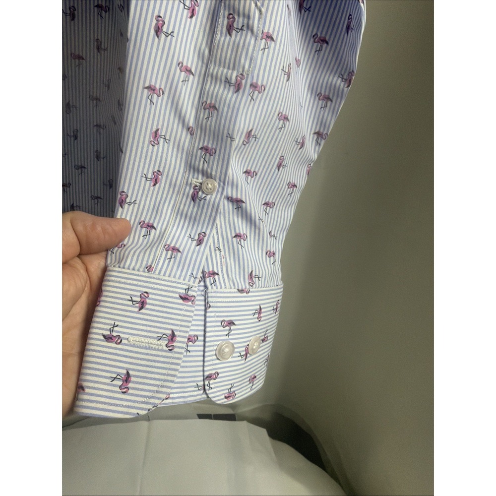 Bonobos‎ LS Shirt Mens Tailored Slim Fit Button Up Collar Cotton 15.5 -33 - Picture 6 of 7